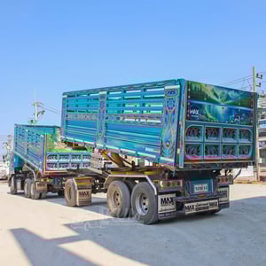 สิบล้อดั้มพ์ HINO FM1A 344 แรง ปี 2567 + หางดั้มพ์ สามเพลา อู่แม็กเทรลเลอร์ ปี 2567 (5491 5492)