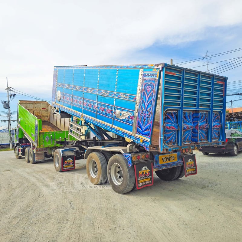 สิบล้อดั้มพ์ HINO FM1A 344 แรง ปี 2566 + หางดั้มพ์ สามเพลา อู่ ส.สมบัติ ปี 2565 (5902 2075)