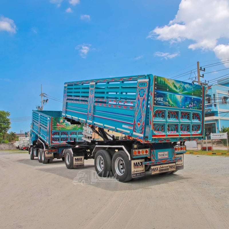 สิบล้อดั้มพ์ HINO FM1A 344 แรง ปี 2567 + หางดั้มพ์ สามเพลา อู่แม็กเทรลเลอร์ ปี 2567 (5491 5492)