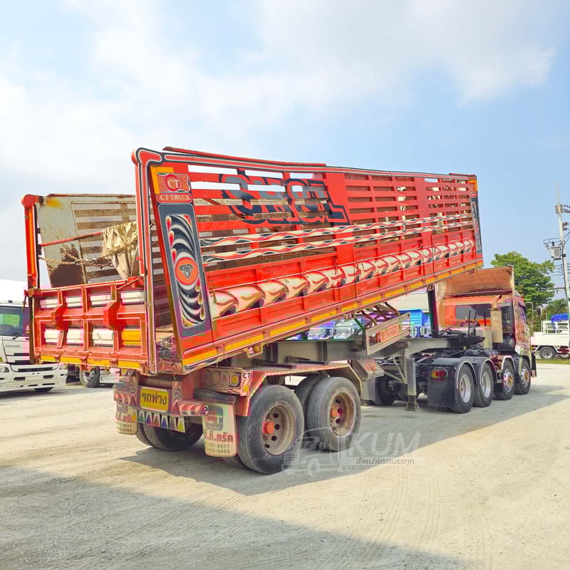 สิบล้อหัวลาก HINO FM1A 344 แรง ปี 2566 + หางเซมิดั้มพ์ สองเพลา อู่ CTT ปี 2566 (9078 9079)