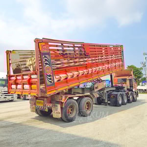 สิบล้อหัวลาก HINO FM1A 344 แรง ปี 2566 + หางเซมิดั้มพ์ สองเพลา อู่ CTT ปี 2566 (9078 9079)