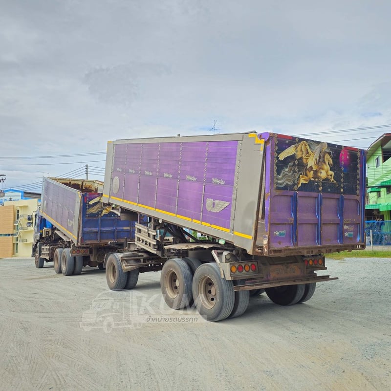 สิบล้อดั้มพ์ ISUZU FXZ 360 ปี 65 + หางดั้มพ์ สามเพลา อู่ ส.สมบัติ ปี 65 (2868 2869)