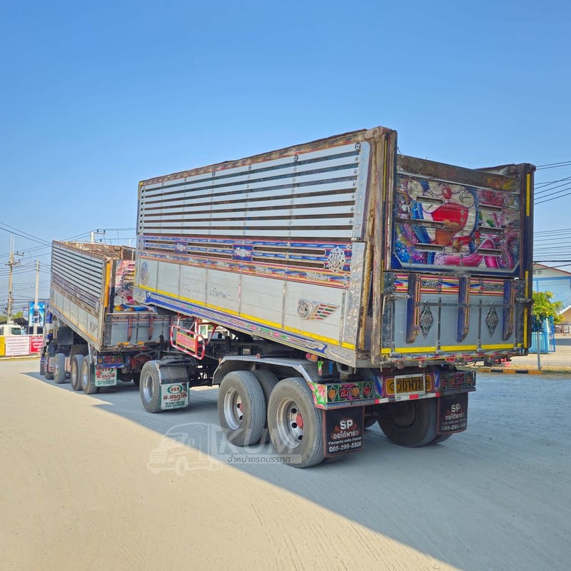 *ราคาตัด* สิบสองล้อดั้มพ์ ISUZU FYH 360 แรง ปี 2557 + หางดั้มพ์ สามเพลา อู่ ส.สมบัติ ปี 2557  (2486 2485)