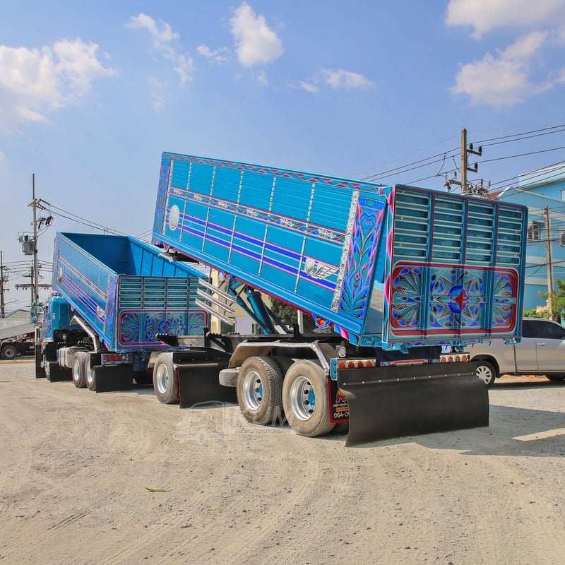 สิบล้อดั้มพ์พ่วงแม่ลูกอู่พงศ์ไพบูลย์ HINO FM2P 380 แรง ปี 2564 (2344)