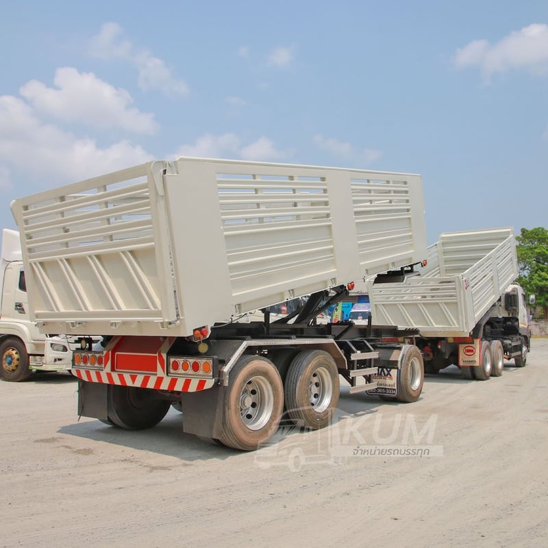 สิบล้อดั้มพ์ HINO FM1A 344 แรง ปี 2560 + หางดั้มพ์ สามเพลา อู่แม็กเทรลเลอร์ ปี 2565 (2539 3778)