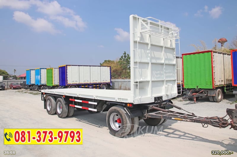 สด ลด VAT หางราคาถูกต้องทางนี้ หางพื้นเรียบ 3 เพลา อู่เอสเอสเค ปี 60 (3648)