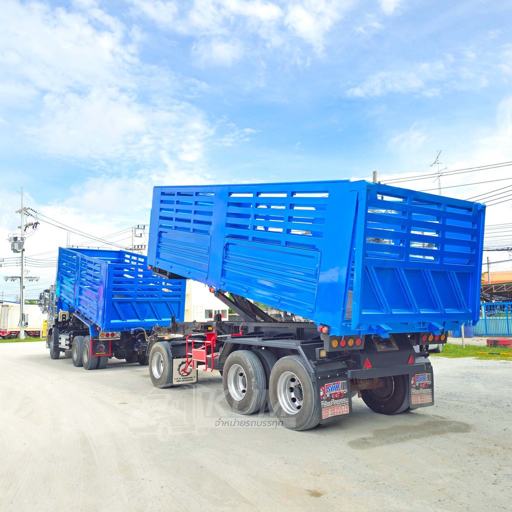 โปรก่อนฤดูกาลเก็บเกี่ยวซื้อ สด ลด 100,000  สีสวยมาก ISUZU FXZ 360 แรงม้า ปี 66 + หางดั้มพ์ สามเพลา อู่เดอะฟินิกซ์ ปี 65  (3502)