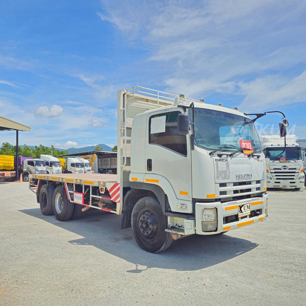 ISUZU FVZ 300 แรงม้า ปี 57 รถบรรทุก 10 ล้อ พื้นเรียบ (0978)