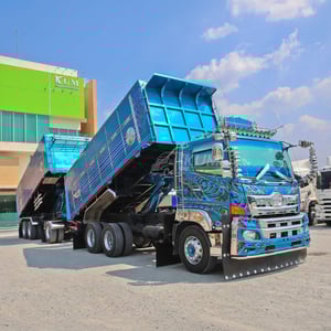 สิบล้อดั้มพ์พ่วงแม่ลูกอู่พงศ์ไพบูลย์ HINO FM2P 380 แรง ปี 2564 (2344)