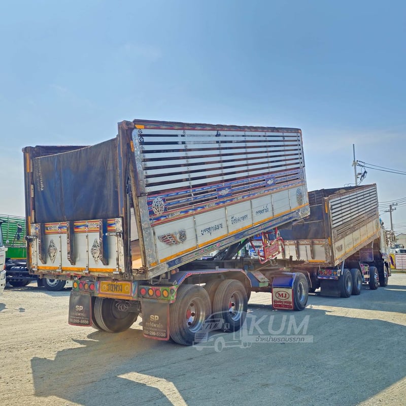 สิบสองล้อดั้มพ์ ISUZU FYH 360 แรง ปี 2556 + หางดั้มพ์ สามเพลา อู่ ส.สมบัติ ปี 2556 (2507 2508)