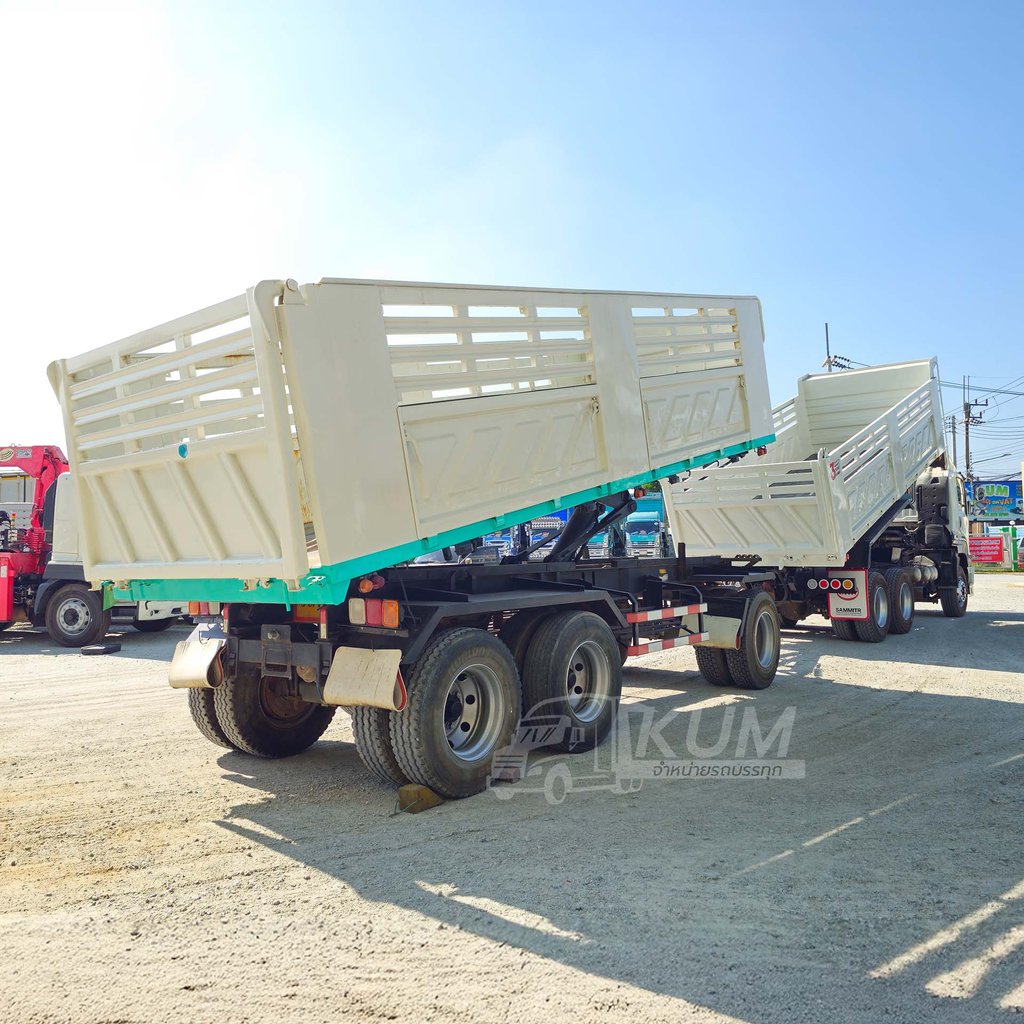 ลดล้างสต๊อค ส่งท้ายสิ้นปี ISUZU FXZ 360 แรง ปี 56 + หางดั้มพ์ สามเพลา อู่สามมิตร ปี 57 (2374 8972)