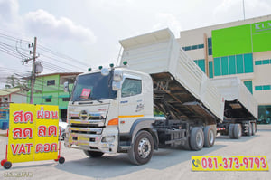 สิบล้อดั้มพ์ HINO FM1A 344 แรง ปี 2560 + หางดั้มพ์ สามเพลา อู่แม็กเทรลเลอร์ ปี 2565 (2539 3778) 