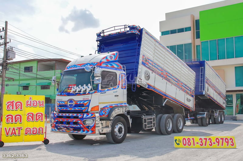สิบล้อดั้มพ์ HINO FM1A 344 แรง ปี 2561 + หางดั้มพ์ อู่เดอะฟินิกซ์ ปี 2561 (3362 3363)