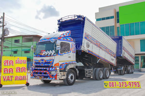 สิบล้อดั้มพ์ HINO FM1A 344 แรง ปี 2561 + หางดั้มพ์ อู่เดอะฟินิกซ์ ปี 2561 (3362 3363)