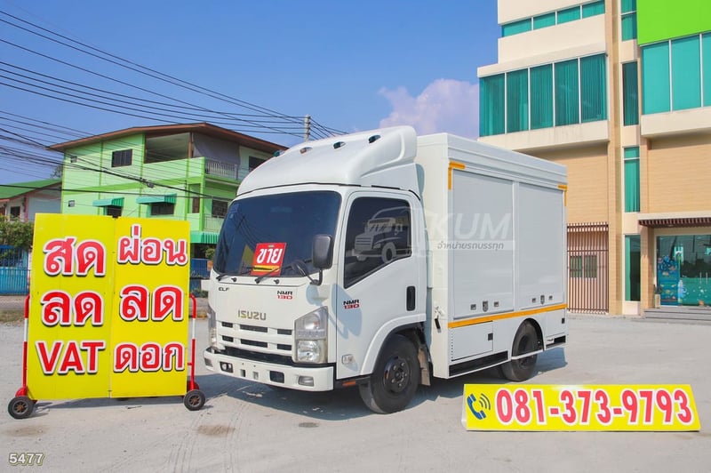 หกล้อตู้ Food Truck  ISUZU NMR 130 แรง ปี 2558 (5477)
