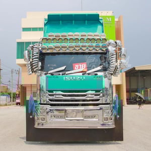 สิบล้อดั้มพ์ ISUZU FXZ 360 แรง ปี 2565 + หางดั้มพ์ สามเพลา อู่สหะกิจ ปี 2565 (1245 1246)