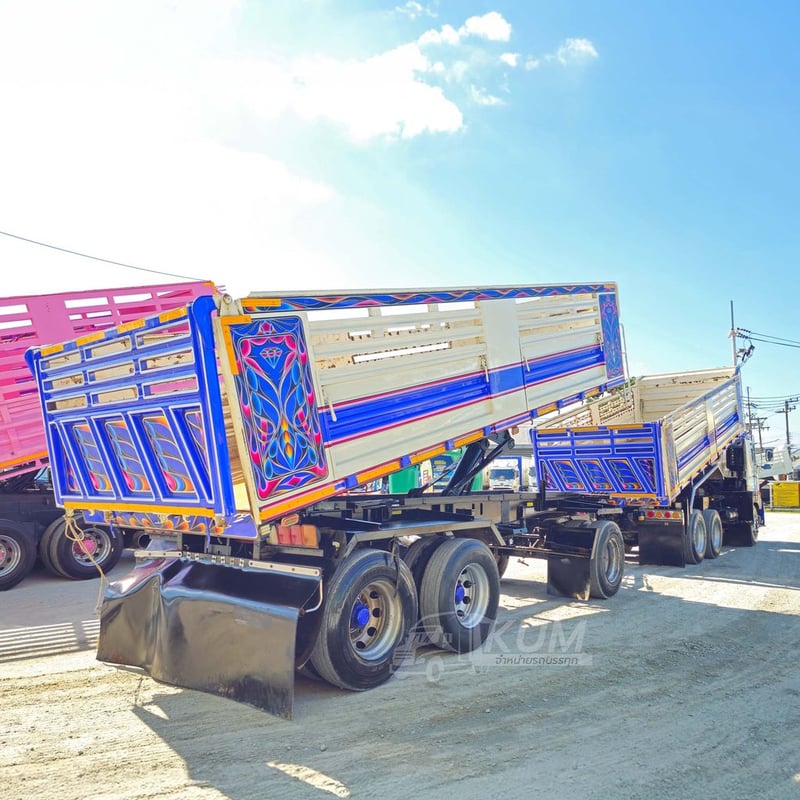 สิบล้อดั้มพ์ HINO FM2P 380 แรง ปี 2561 + หางดั้มพ์ สามเพลา อู่สามมิตร ปี 2561 (8844 8845)