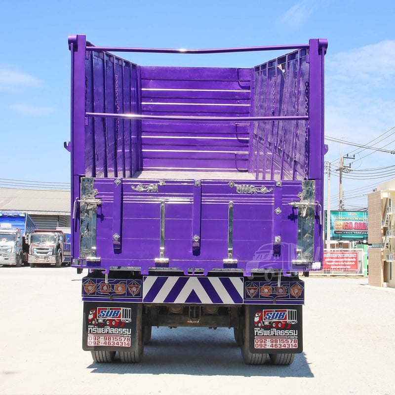 สิบล้อดั้มพ์ ISUZU FXZ 360 แรง ปี 2554 + หางดั้มพ์ สามเพลา อู่ส.สมบัติ ปี 2555 (9033 0857)