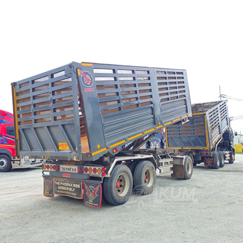 ผ่อน ลด ดอก คอกเกษตรสีเทาแลมโบ ISUZU FXZ 360 แรงม้า ปี 66 + หางดั้มพ์ สามเพลา อู่เดอะฟินิกซ์ ปี 66 (7740 7741)