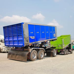 สิบล้อดั้มพ์ HINO FM1A 344 แรง ปี 2566 + หางดั้มพ์ สามเพลา อู่ ส.สมบัติ ปี 2566 (5902 5237)