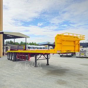 หางราคาเบาๆ หางพื้นเรียบ สามเพลา มีบังเกอร์ อู่ WAFA ปี 63 (6112)