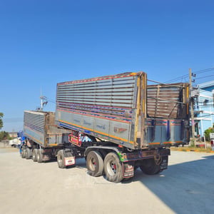 **ขายตัดด** สิบสองล้อดั้มพ์ ISUZU FYH 360 แรง ปี 56 + หางดั้มพ์ สามเพลา อู่ ส.สมบัติ ปี 56 (2505 2506)