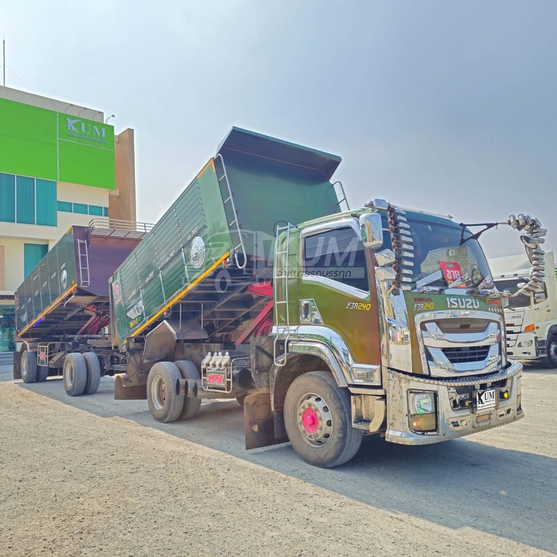 หกล้อดั้มพ์ ISUZU FTR 240 แรง ปี 2565 + หางดั้มพ์ สองเพลา อู่เดอะฟินิกซ์ ปี 2565 (5403 5404)