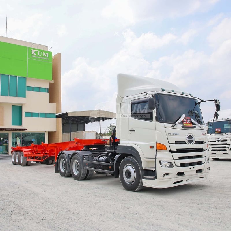 สิบล้อหัวลาก HINO FM1A 344 แรง ปี 2565+หางก้าง สามมิตร อู่สามมิตร ปี 2560  (7667 5348)