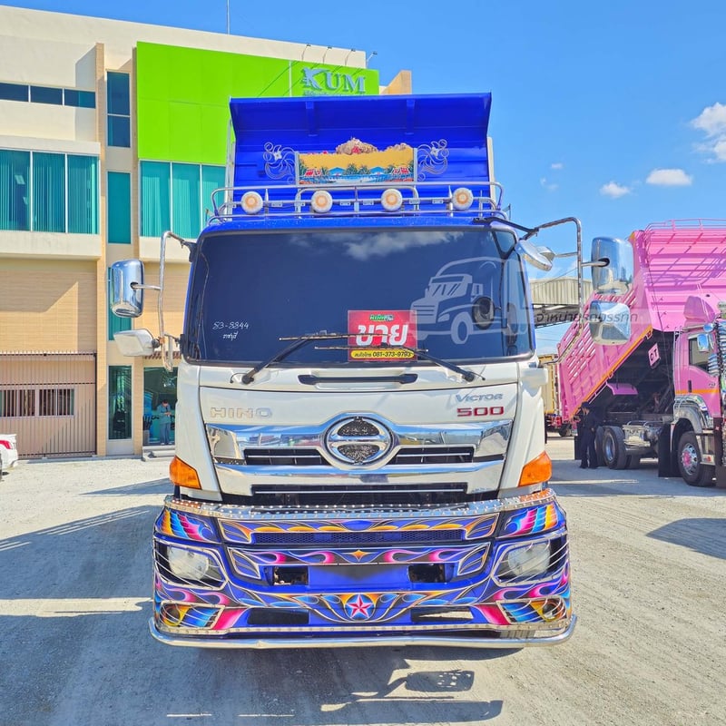 สิบล้อดั้มพ์ HINO FM2P 380 แรง ปี 2561 + หางดั้มพ์ สามเพลา อู่สามมิตร ปี 2561 (8844 8845)