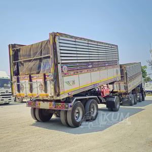 สิบสองล้อดั้มพ์ ISUZU FYH 360 แรง ปี 2555 + หางดั้มพ์ สามเพลา อู่ส.สมบัติ ปี 2557 (0856 2502)