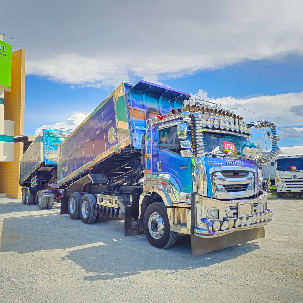 ลดล้างสต็อค โค้งสุดท้าย ส่งท้ายสิ้นปี สิบล้อดั้มพ์เกษตร ISUZU FXZ 360 แรงม้า ปี 66 + หางดั๊มพ์ สามเพลา อู่ส.สมบัติ ปี 66 (5236 5237)