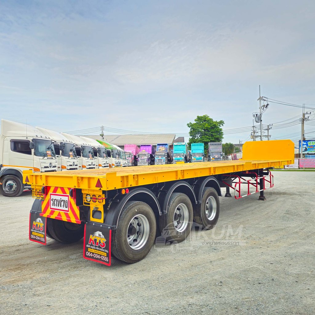 หางราคาเบาๆ หางพื้นเรียบ สามเพลา มีบังเกอร์ อู่ WAFA ปี 63 (6112)