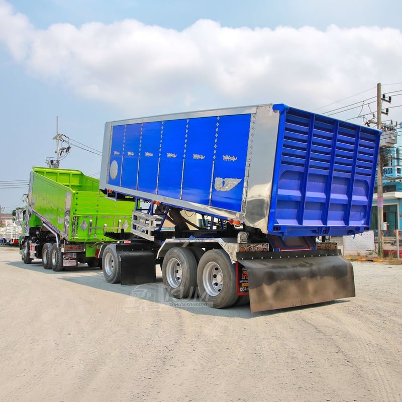 สิบล้อดั้มพ์ HINO FM1A 344 แรง ปี 2566 + หางดั้มพ์ สามเพลา อู่ ส.สมบัติ ปี 2566 (5902 5237)