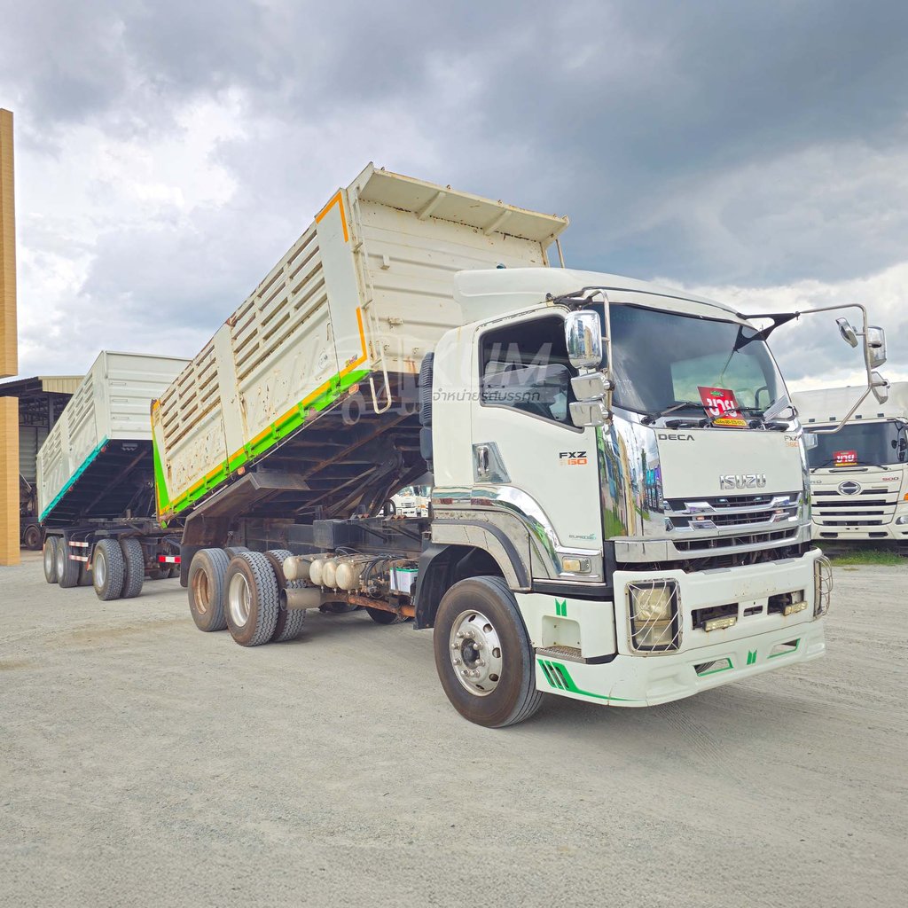 ช่วยดาวน์ 6% ISUZU FXZ 360 แรง ปี 56 + หางดั้มพ์ สามเพลา อู่สามมิตร ปี 57 (2374 8972)