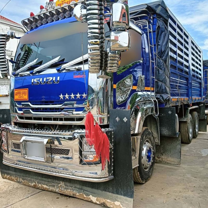 สิบล้อดั้มพ์เกษตร ISUZU FXZ 360 แรง ปี 2566 + หางดั้มพ์ สามเพลา อู่เดอะฟินิกซ์ ปี 2566 (2320 2321) 
