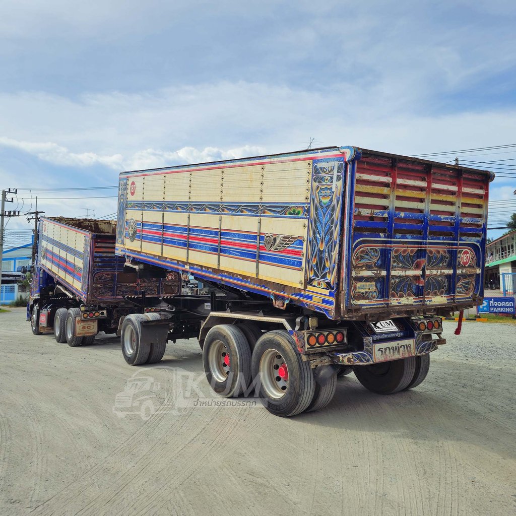 สด ลด VAT สิบล้อดั๊มพ์ HINO FM 344 แรงม้า ปี 60 + หางดั๊มพ์ สามเพลา อู่ซุ่นชัย ปี 60 (7825 7824)