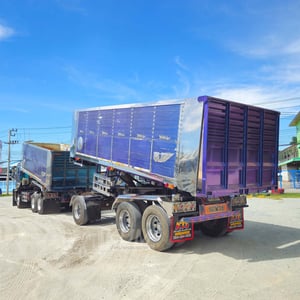 สิบล้อดั้มพ์เกษตร ISUZU FXZ 360 แรงม้า ปี 66 + หางดั๊มพ์ สามเพลา อู่ส.สมบัติ ปี 66 (5236 5237)