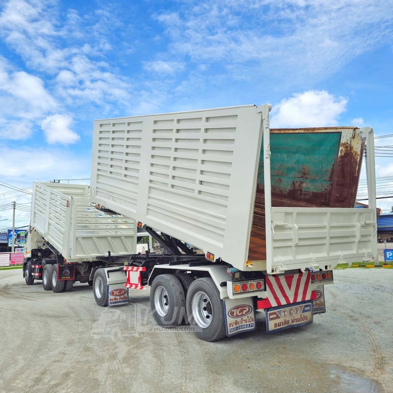 สิบล้อดั้มพ์ HINO VICTOR 500 344 แรงม้า ปี 66 +หางดั้มพ์ สามเพลา อู่ธนาสิน ปี 66 (7371 9338)