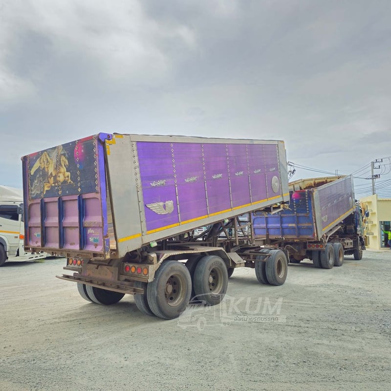 สิบล้อดั้มพ์ ISUZU FXZ 360 ปี 65 + หางดั้มพ์ สามเพลา อู่ ส.สมบัติ ปี 65 (2868 2869)