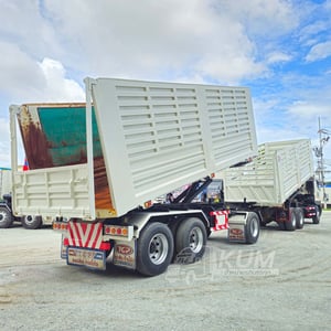 สิบล้อดั้มพ์ HINO VICTOR 500 344 แรงม้า ปี 66 +หางดั้มพ์ สามเพลา อู่ธนาสิน ปี 66 (7371 9338)