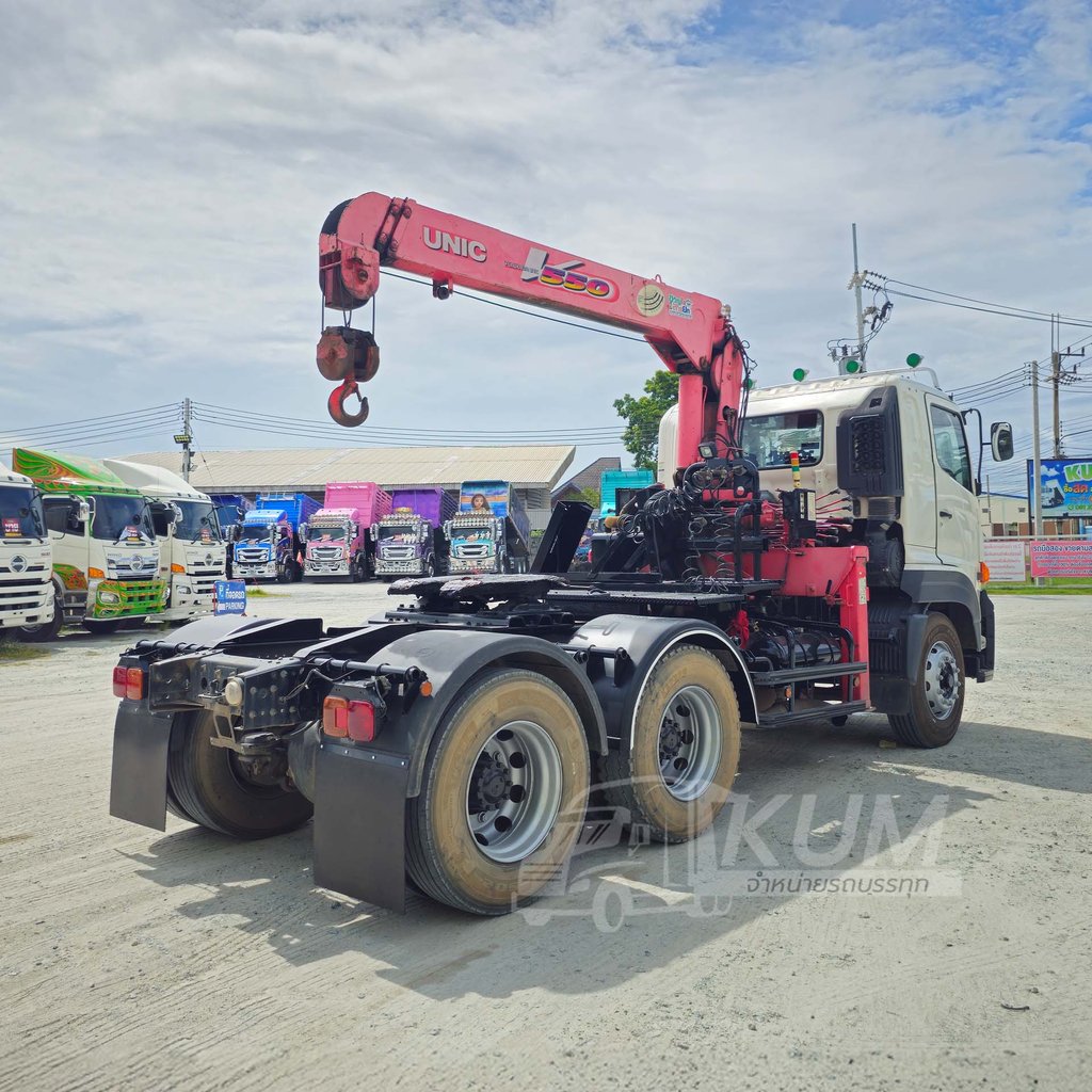 สด ลด VAT สิบล้อหัวลากติดเครน HINO VICTOR 500 344 แรงม้า ปี 62 (0293)