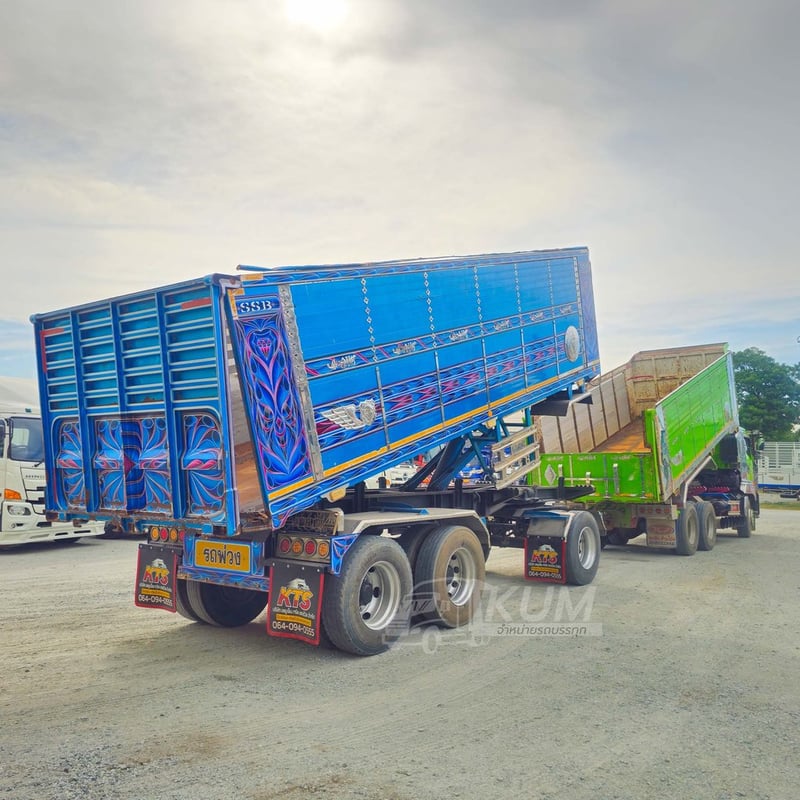 *Vายตัด*สิบล้อดั้มพ์ HINO FM1A 344 แรง ปี 2566 + หางดั้มพ์ สามเพลา อู่ ส.สมบัติ ปี 2565 (5902 2075)