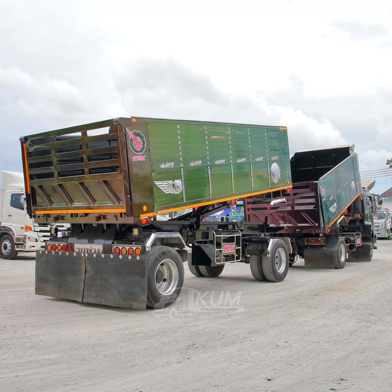 หกล้อดั้มพ์ ISUZU FTR 240 แรง ปี 2565 + หางดั้มสองเพลา อู่เดอะฟินิกซ์ ปี 2565 (5403 5404)