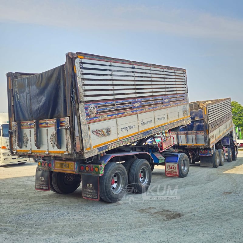 สิบสองล้อดั้มพ์ ISUZU FYH 360 แรง ปี 2556 + หางดั้มพ์ สามเพลา อู่ส.สมบัติ ปี 2556 (2507 2508)