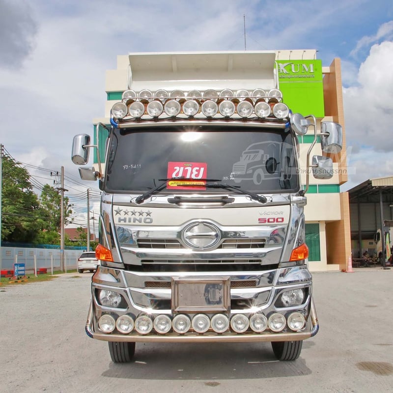 สิบล้อดั้มพ์สามมิตร HINO Fm1a 344 แรง ปี 2566 + หางดั้มพ์  อู่แม็กเทรลเลอร์ ปี 2565  (5411 3778)