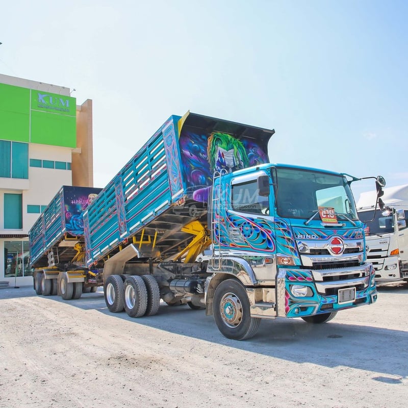 สิบล้อดั้มพ์ HINO FM1A 344 แรง ปี 2567 + หางดั้มพ์ สามเพลา อู่แม็กเทรลเลอร์ ปี 2567 (5491 5492)