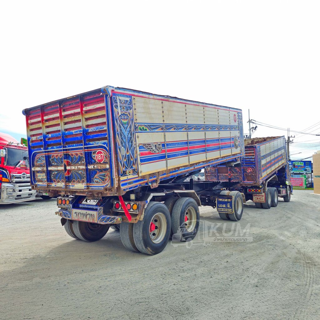 สด ลด VAT สิบล้อดั๊มพ์ HINO FM 344 แรงม้า ปี 60 + หางดั๊มพ์ สามเพลา อู่ซุ่นชัย ปี 60 (7825 7824)