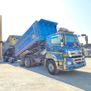 สิบล้อดั้มพ์ HINO FM2P 380 แรง ปี 2564 + หางดั้มพ์ สามเพลา อู่พงศ์ไพบูลย์ ปี 2564 (2344)