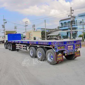 สิบล้อหัวลาก HINO FM2P 380 แรง ปี 2565 +หางพื้นเรียบ สามเพลา อู่ CTT ปี 2565 (1202 1885)