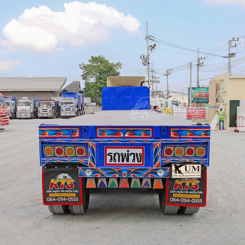 สิบล้อหัวลาก HINO FM2P 380 แรง ปี 2565 +หางพื้นเรียบ สามเพลา อู่ CTT ปี 2565 (1202 1885)